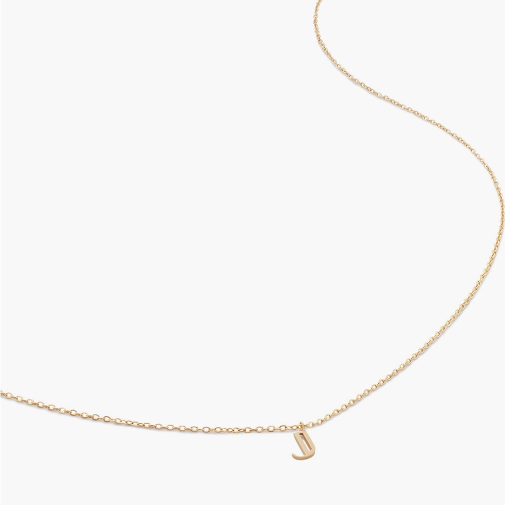 NEW - Monica Vinader “J” Initial 18k Gold-Plated Pendant Necklace from Nordstrom